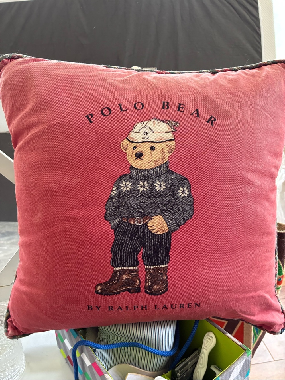 Ralph Lauren Polo Bear Throw Pillow